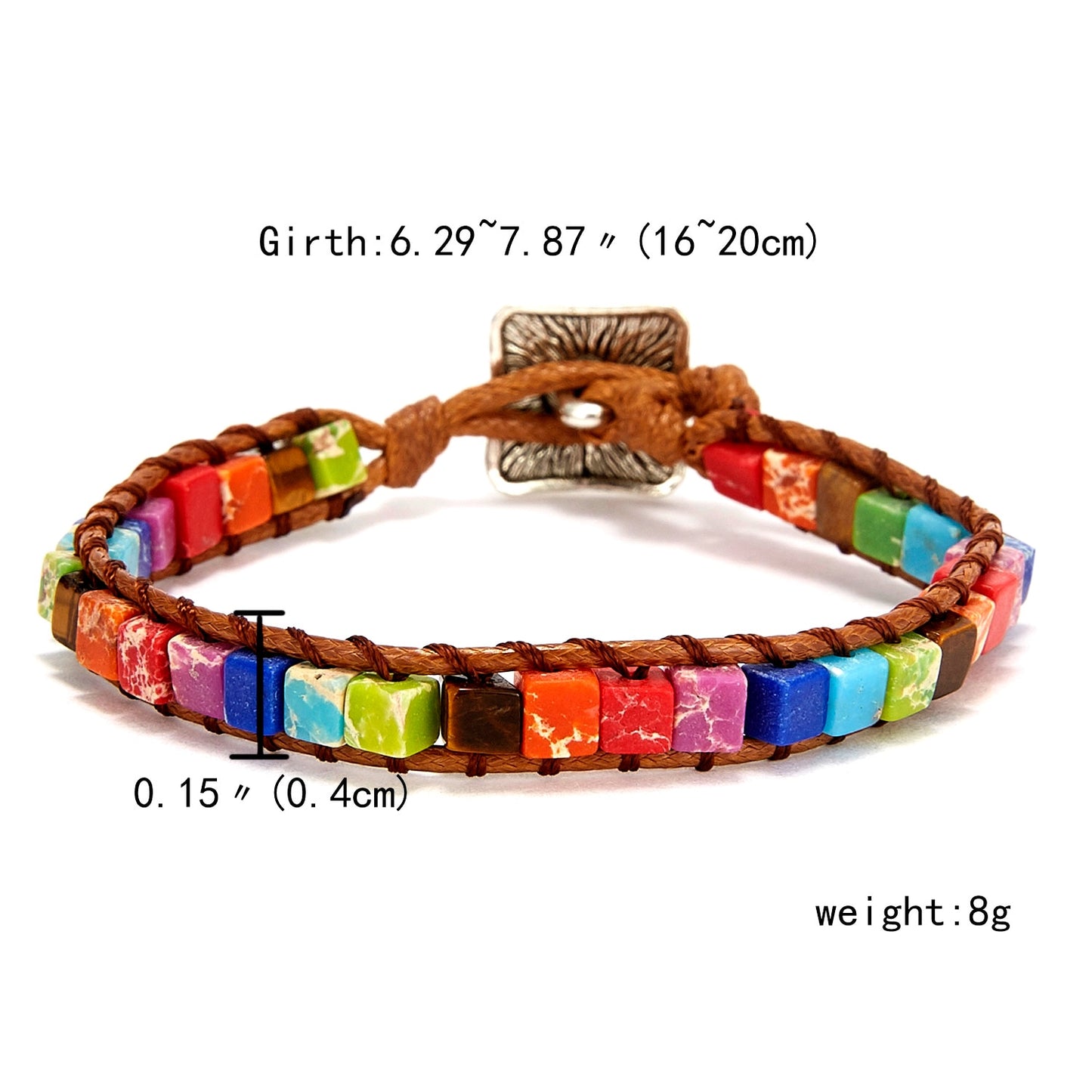 Amazonit & Naturperle Super 5 Kette Armband. Multi-Stein Stapelbares Armband. Leder Wickelarmband