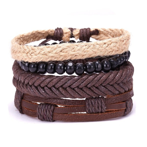 Amazonit & Naturperle Super 5 Kette Armband. Multi-Stein Stapelbares Armband. Leder Wickelarmband