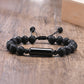 Lavastein Armband Handarbeit, Geschenk für Männer
