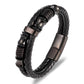 Fashion Edelstahl Char, Magnet Armband Leder für Männer