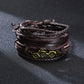 4Stk/ Set geflochtenes Wickelleder, Armbänder für Männer