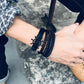 4Stk/ Set geflochtenes Wickelleder, Armbänder für Männer