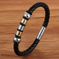 Fashion Edelstahl Char, Magnet Armband Leder für Männer