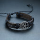 4Stk/ Set geflochtenes Wickelleder, Armbänder für Männer