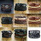 4Stk/ Set geflochtenes Wickelleder, Armbänder für Männer
