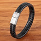 Fashion Edelstahl Char, Magnet Armband Leder für Männer
