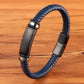 Fashion Edelstahl Char, Magnet Armband Leder für Männer