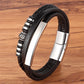 Fashion Edelstahl Char, Magnet Armband Leder für Männer