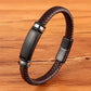 Fashion Edelstahl Char, Magnet Armband Leder für Männer