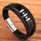 Fashion Edelstahl Char, Magnet Armband Leder für Männer