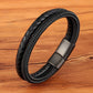 Fashion Edelstahl Char, Magnet Armband Leder für Männer