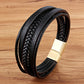 Fashion Edelstahl Char, Magnet Armband Leder für Männer