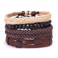 Amazonit & Naturperle Super 5 Kette Armband. Multi-Stein Stapelbares Armband. Leder Wickelarmband