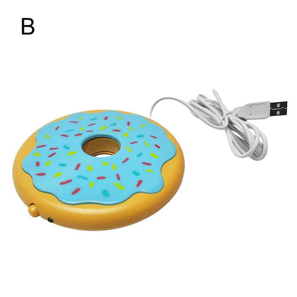 USB Tassenwärmer, Tee Kaffee Becher Wärmer für Büro/Zuhause, Donut Kekse Form