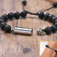 Lavastein Armband Handarbeit, Geschenk für Männer
